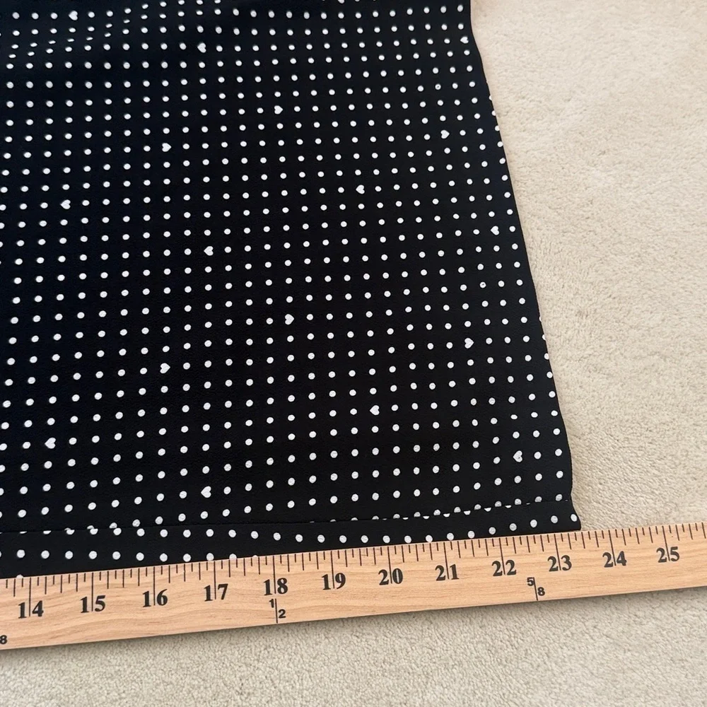 Karl Lagerfeld Paris Black White Polka Dot Hearts Wide Leg Sleeveless Jumpsuit 6
